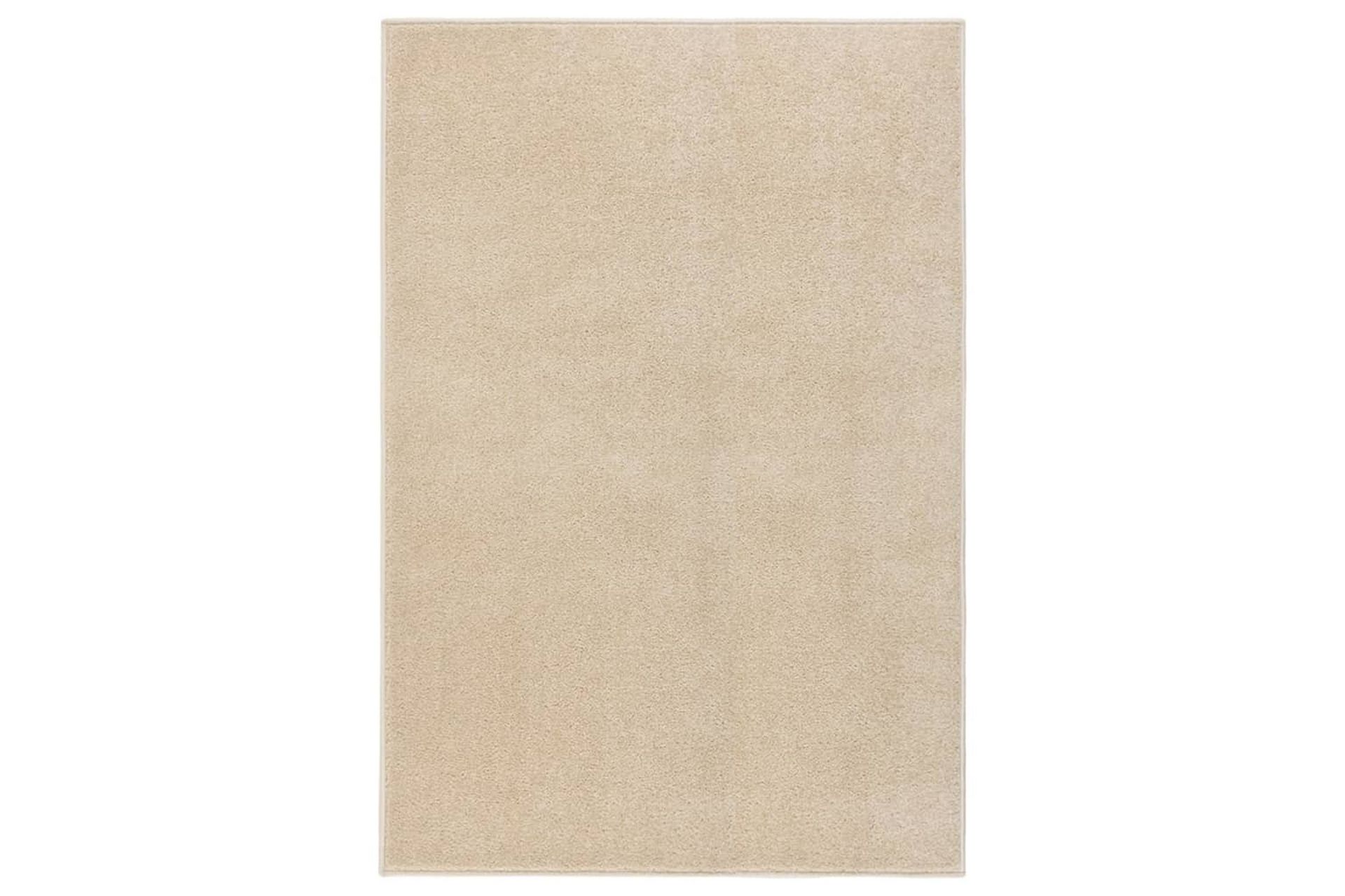 Teppe med kort luv 160x230 cm beige - Beige - Tekstiler - Tepper & Matter - Utendørstepper - Plasttepper