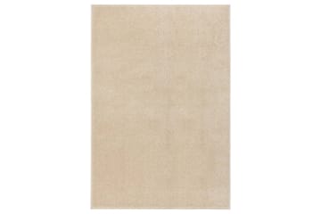 Teppe med kort luv 160x230 cm beige - Beige - Tekstiler - Tepper & Matter - Utendørstepper - Plasttepper
