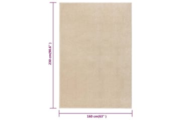 Teppe med kort luv 160x230 cm beige - Beige - Tekstiler - Tepper & Matter - Utendørstepper - Plasttepper