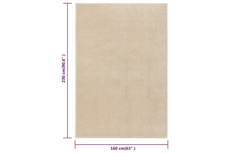 Teppe med kort luv 160x230 cm beige - Beige - Tekstiler - Tepper & Matter - Utendørstepper - Plasttepper