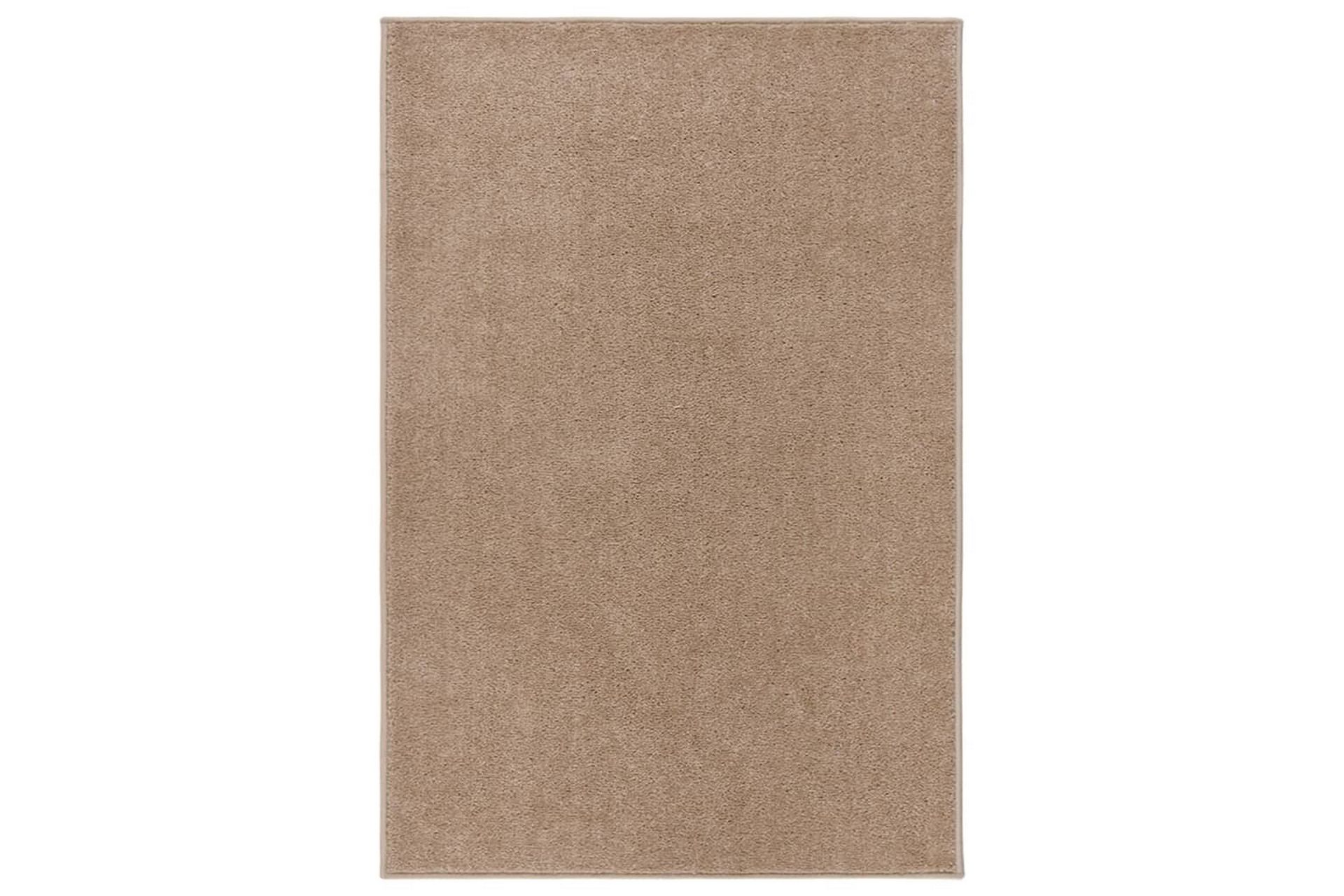 Teppe med kort luv 160x230 cm brun - Brun - Tekstiler - Tepper & Matter - Utendørstepper - Plasttepper