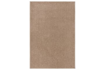 Teppe med kort luv 160x230 cm brun - Brun - Tekstiler - Tepper & Matter - Utendørstepper - Plasttepper