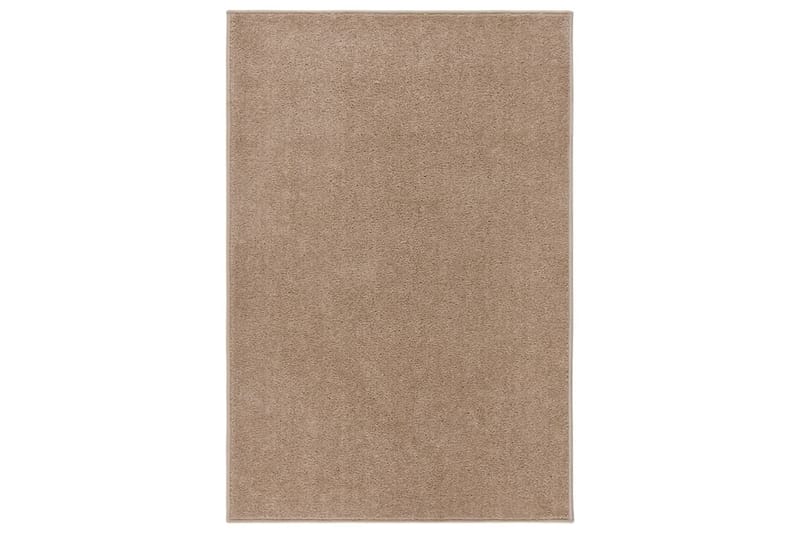 Teppe med kort luv 160x230 cm brun - Brun - Kjøkkenmatte - Plasttepper - Hall matte