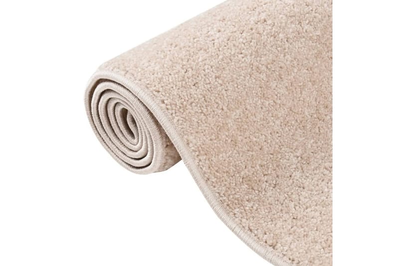 Teppe med kort luv 160x230 cm mørk beige - Beige - Kjøkkenmatte - Plasttepper - Hall matte