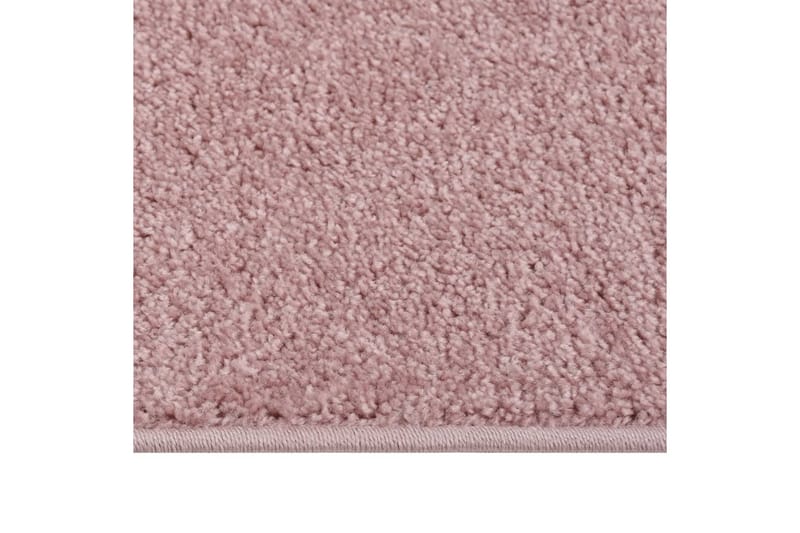 Teppe med kort luv 200x290 cm rosa - Rosa - Kjøkkenmatte - Plasttepper - Hall matte