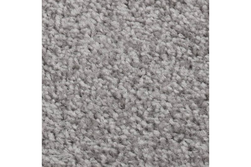 Teppe med kort luv 240x340 cm grå - Grå - Kjøkkenmatte - Plasttepper - Hall matte
