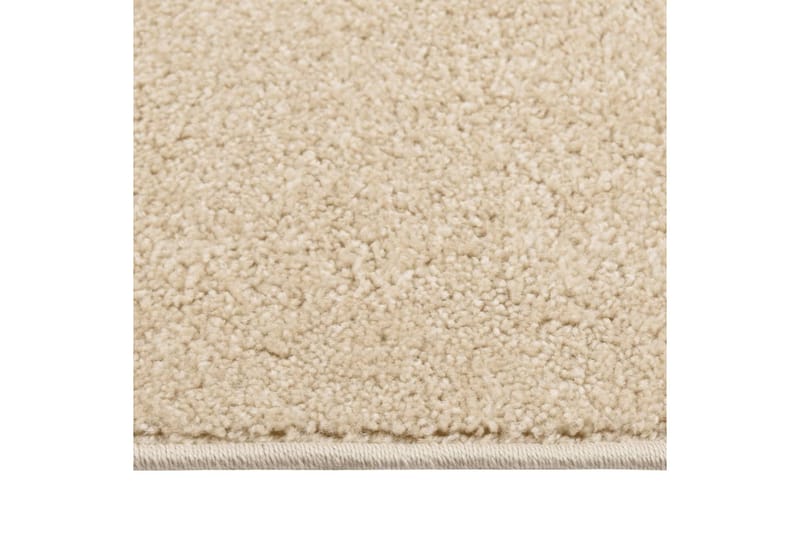 Teppe med kort luv 80x150 cm beige - Beige - Tekstiler - Tepper & Matter - Utendørstepper - Plasttepper