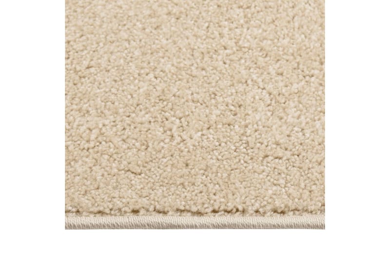 Teppe med kort luv 80x150 cm beige - Beige - Kjøkkenmatte - Plasttepper - Hall matte