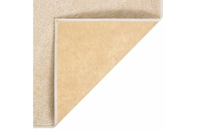 Teppe med kort luv 80x150 cm beige - Beige - Kjøkkenmatte - Plasttepper - Hall matte