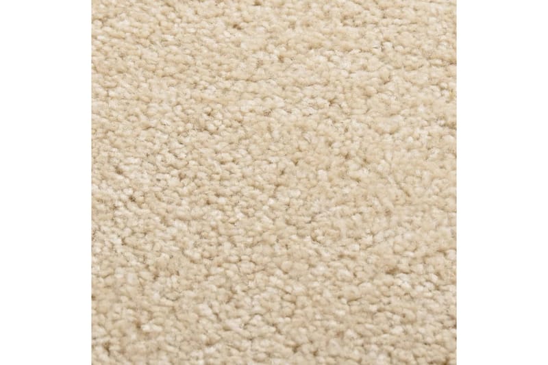 Teppe med kort luv 80x150 cm beige - Beige - Kjøkkenmatte - Plasttepper - Hall matte