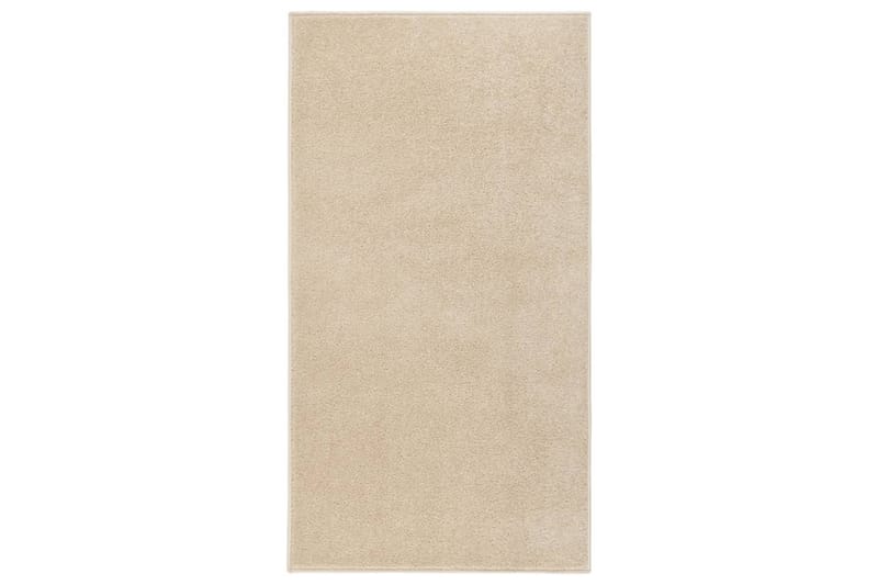 Teppe med kort luv 80x150 cm beige - Beige - Kjøkkenmatte - Plasttepper - Hall matte