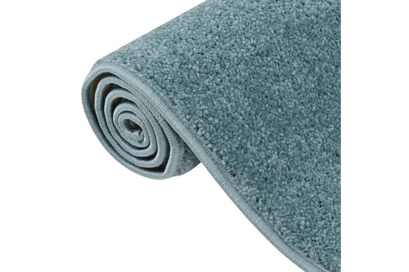 Teppe med kort luv 80x150 cm blå - Blå - Kjøkkenmatte - Plasttepper - Hall matte
