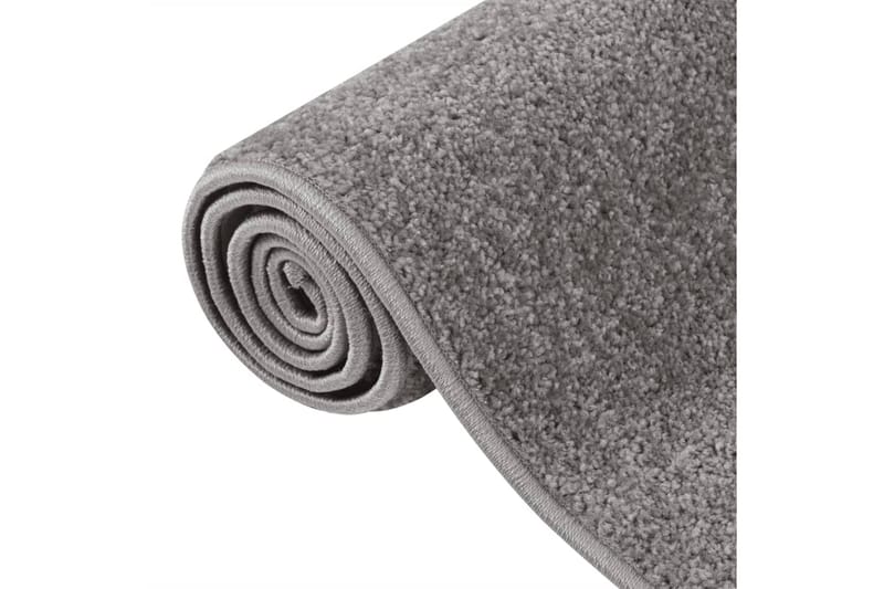 Teppe med kort luv 80x150 cm grå - Grå - Kjøkkenmatte - Plasttepper - Hall matte