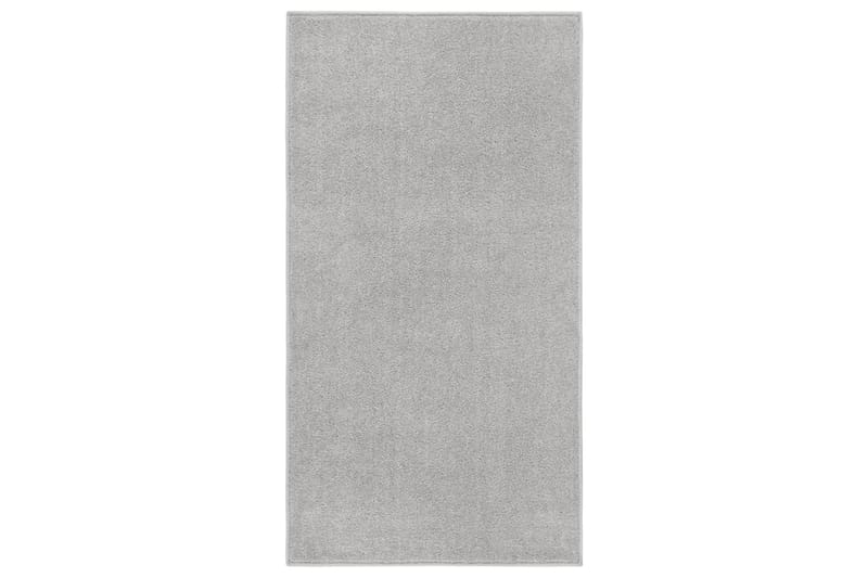 Teppe med kort luv 80x150 cm lysegrå - Grå - Kjøkkenmatte - Plasttepper - Hall matte