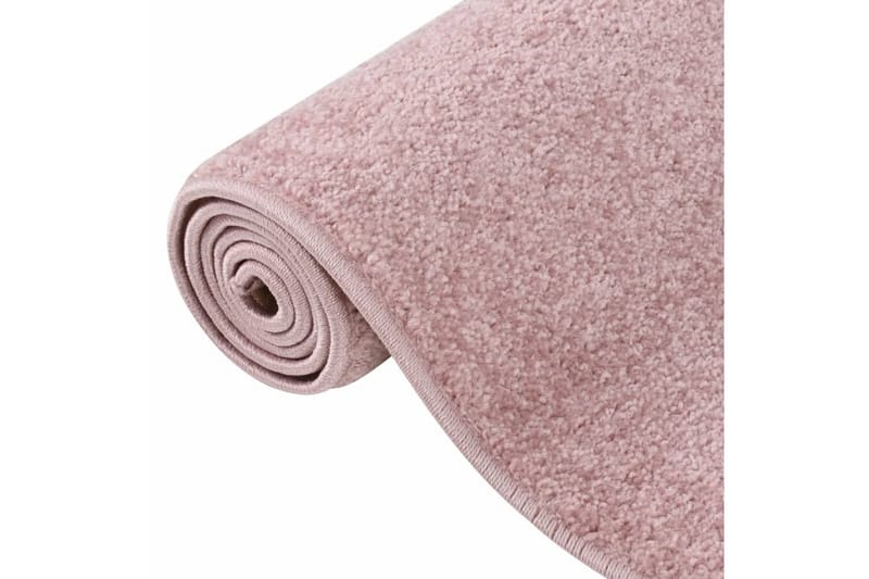 Teppe med kort luv 80x150 cm rosa - Rosa - Kjøkkenmatte - Plasttepper - Hall matte
