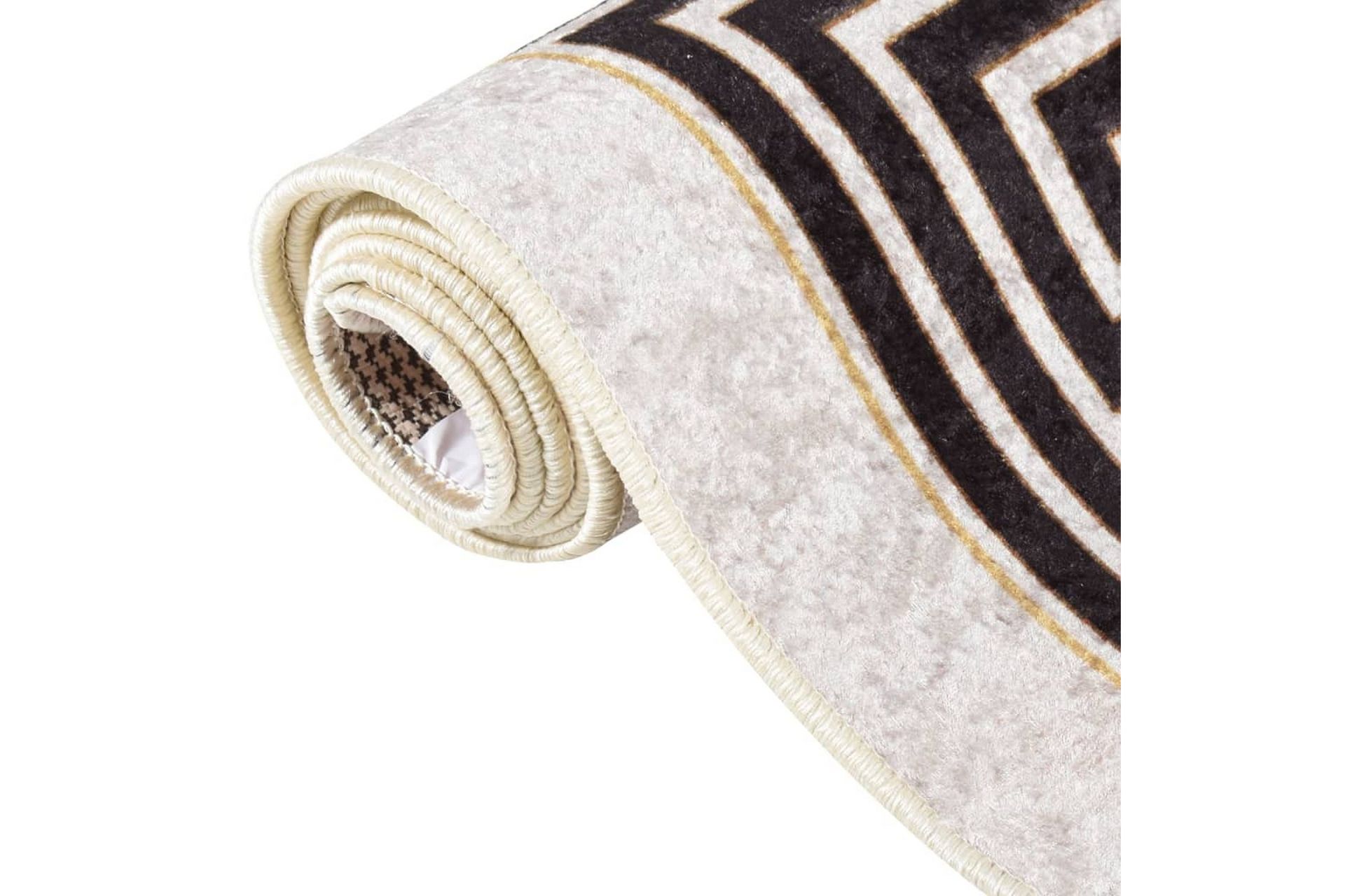 Vaskbart teppe 190x300 cm lys beige sklisikker - Beige - Tekstiler - Tepper & Matter - Utendørstepper - Plasttepper