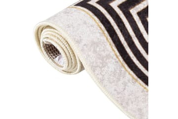 Vaskbart teppe 190x300 cm lys beige sklisikker - Beige - Tekstiler - Tepper & Matter - Utendørstepper - Plasttepper