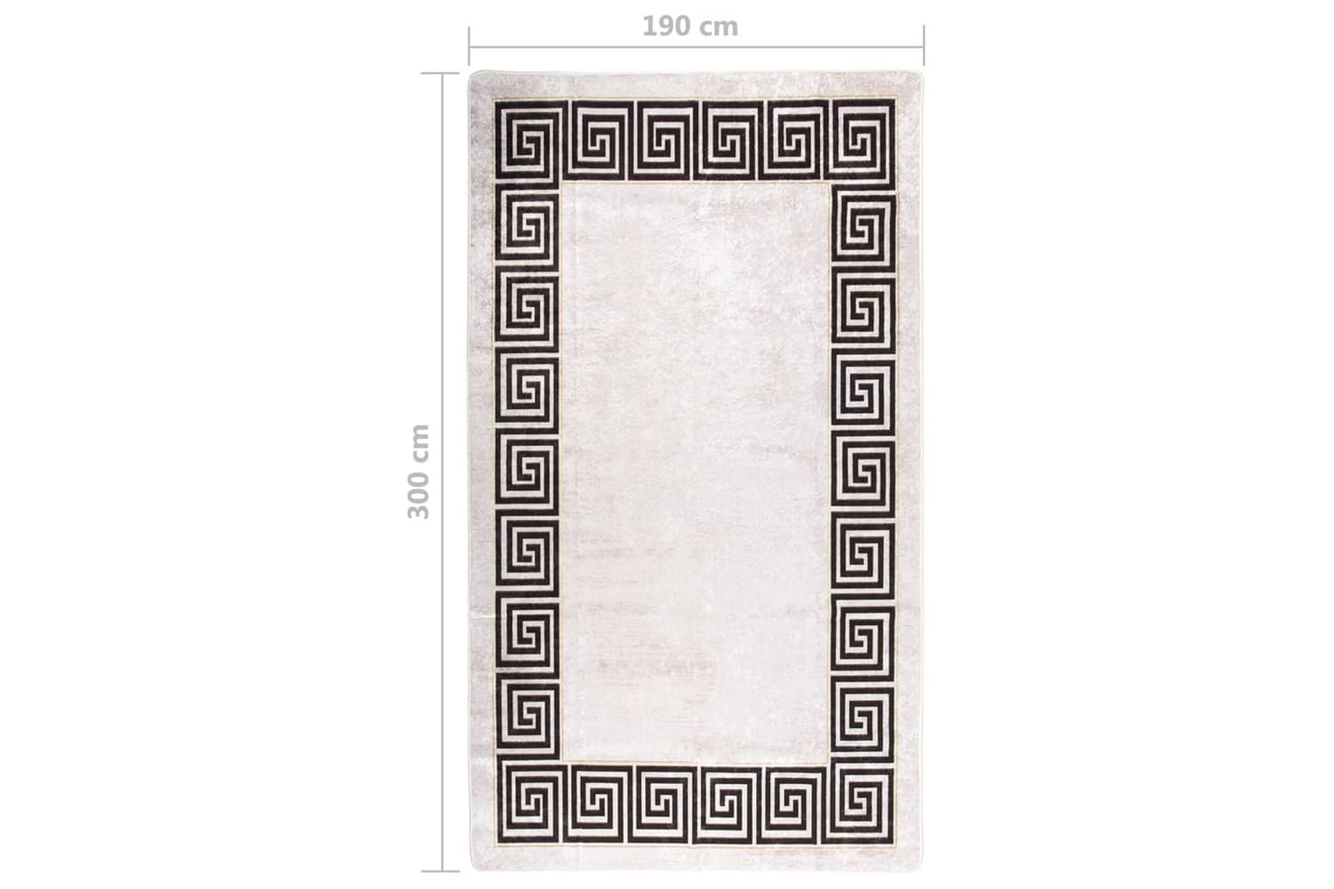 Vaskbart teppe 190x300 cm lys beige sklisikker - Beige - Tekstiler - Tepper & Matter - Utendørstepper - Plasttepper