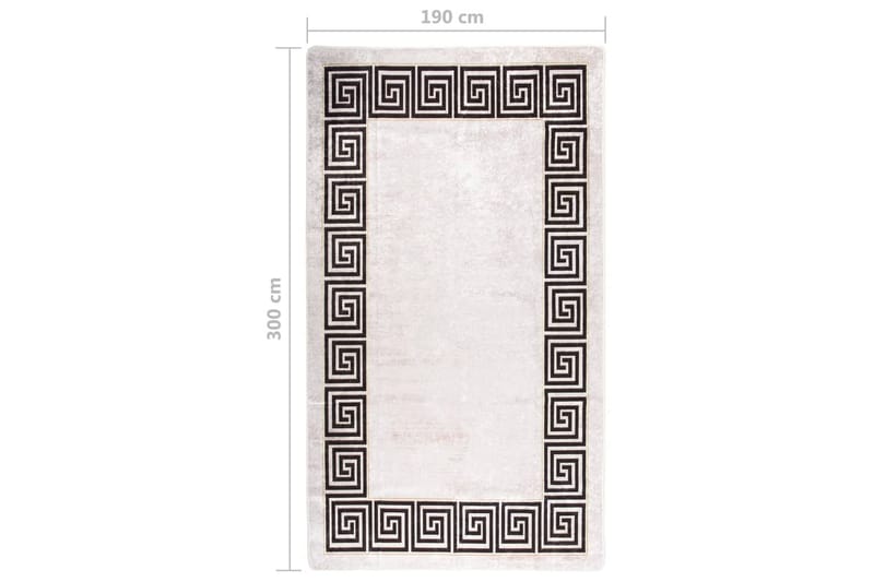 Vaskbart teppe 190x300 cm lys beige sklisikker - Beige - Tekstiler - Tepper & Matter - Utendørstepper - Plasttepper