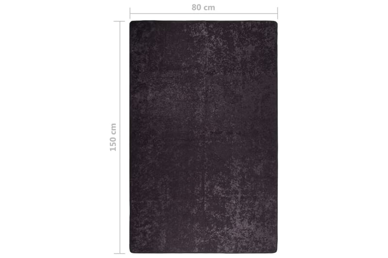 Vaskbart teppe 80x150 cm antrasitt sklisikker - Antrasittgrå - Plasttepper - Hall matte - Kjøkkenmatte