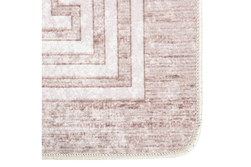 Vaskbart teppe 80x150 cm beige sklisikker - Beige - Tekstiler - Tepper & Matter - Utendørstepper - Plasttepper