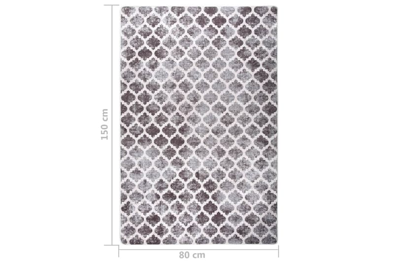 Vaskbart teppe 80x150 cm sklisikker flerfarget - Flerfarget - Tekstiler - Tepper & Matter - Utendørstepper - Plasttepper