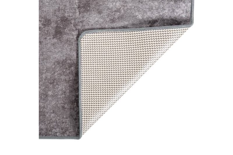 Vaskbart teppe 80x150 cm sklisikker grå - Grå - Kjøkkenmatte - Plasttepper - Hall matte
