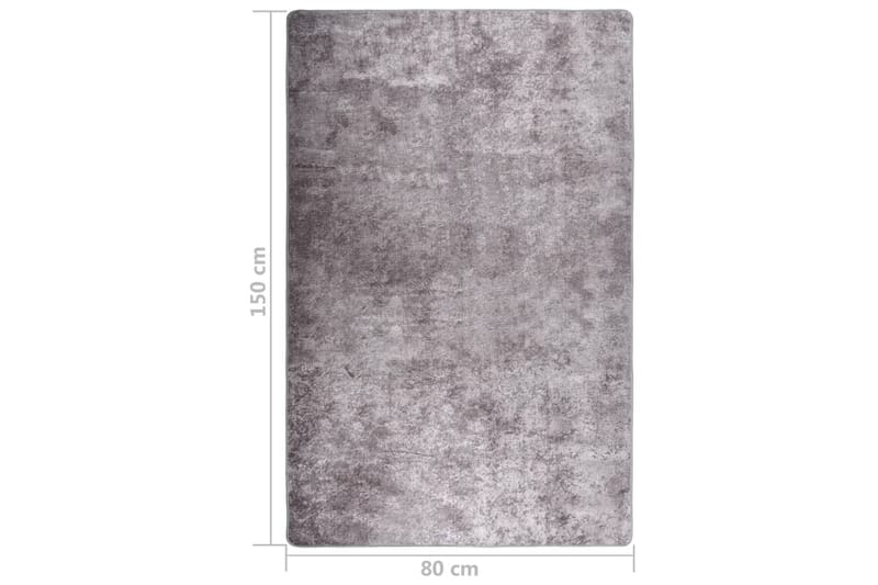 Vaskbart teppe 80x150 cm sklisikker grå - Gr�å - Kjøkkenmatte - Plasttepper - Hall matte