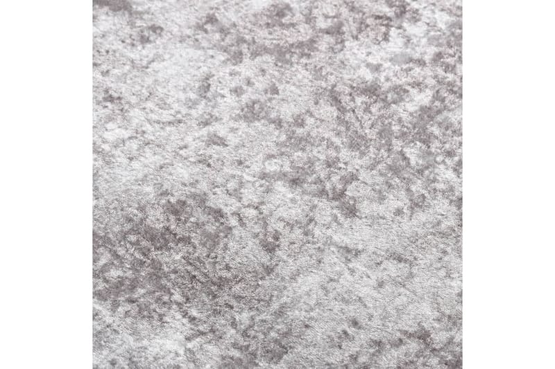 Vaskbart teppe 80x300 cm grå sklisikker - Grå - Kjøkkenmatte - Plasttepper - Hall matte