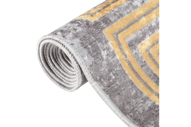 Vaskbart teppe 80x300 cm grå sklisikker - Grå - Kjøkkenmatte - Plasttepper - Hall matte