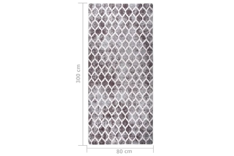 Vaskbart teppe 80x300 cm sklisikker flerfarget - Flerfarget - Tekstiler - Tepper & Matter - Utendørstepper - Plasttepper