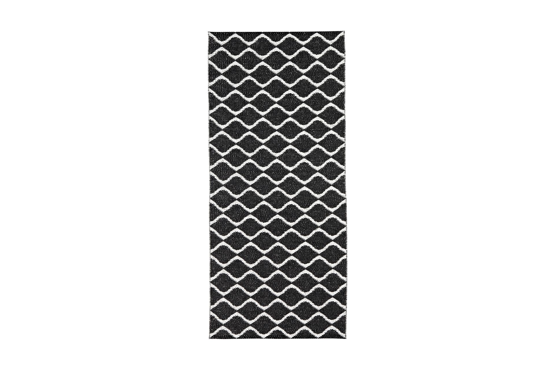 Wave Plastmatte 70x200 Vendbar PVC Svart - Horredsmattan - Tekstiler - Tepper & Matter - Utendørstepper - Plasttepper