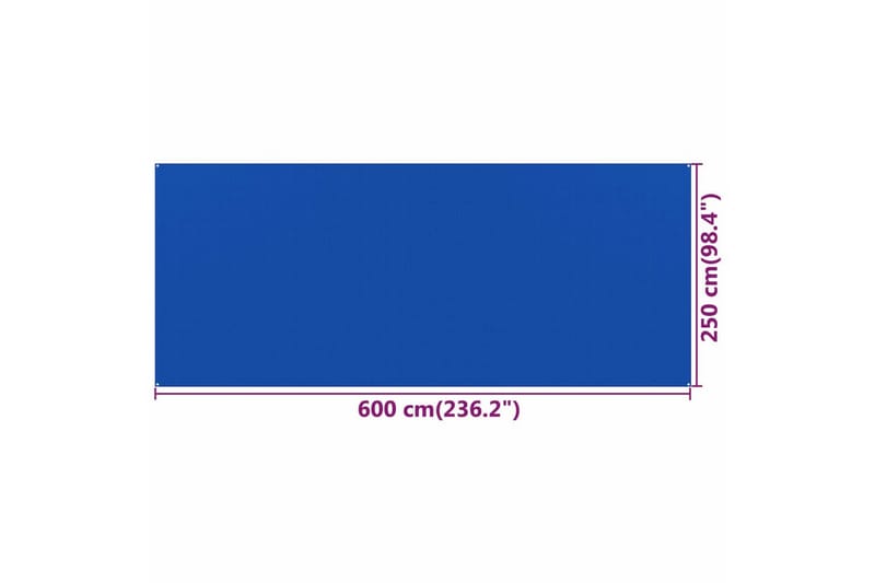 Teltteppe 250x600 cm blå HDPE - Tekstiler - Tepper & Matter - Utendørstepper - Teltmatte