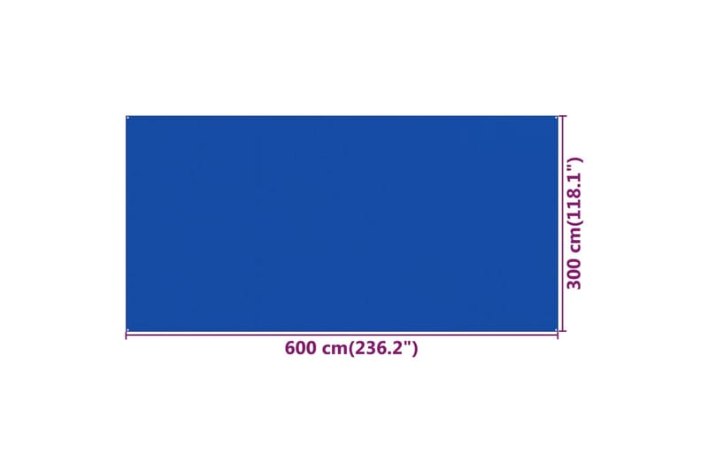 Teltteppe 300x600 cm blå HDPE - Tekstiler - Tepper & Matter - Utendørstepper - Teltmatte