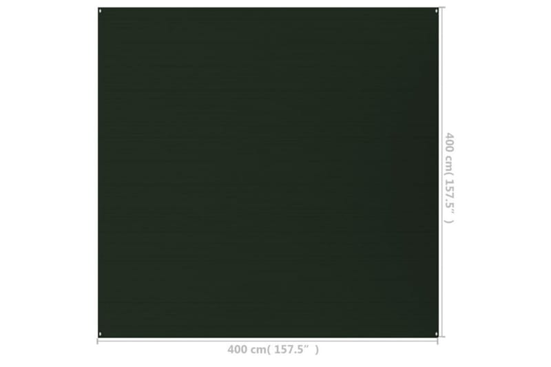 Teltteppe 400x400 cm mørkegrønn HDPE - Tekstiler - Tepper & Matter - Utendørstepper - Teltmatte