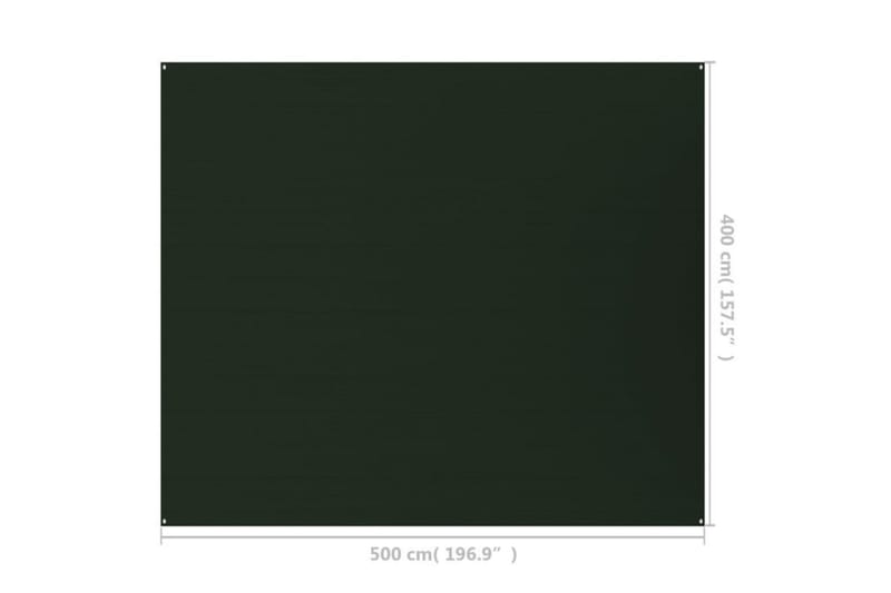 Teltteppe 400x500 cm mørkegrønn HDPE - Tekstiler - Tepper & Matter - Utendørstepper - Teltmatte