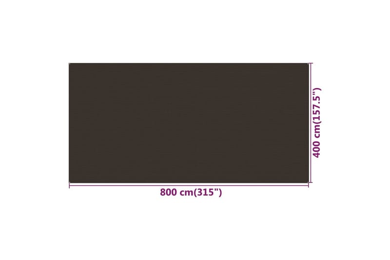 Teltteppe 400x800 cm brun HDPE - Tekstiler - Tepper & Matter - Utendørstepper - Teltmatte