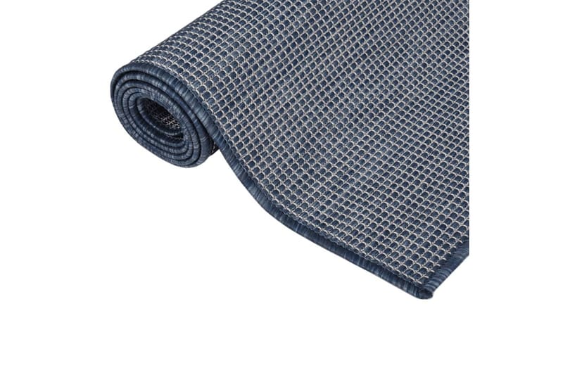 Utendørs flatvevd teppe 100x200 cm blå - Blå - Tekstiler - Tepper & Matter - Utendørstepper