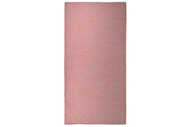 Utendørs flatvevd teppe 100x200 cm rød - Rød - Utendørstepper