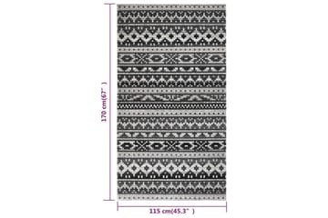 Utendørs flatvevd teppe 115x170 cm mørkegrå - Grå - Tekstiler - Tepper & Matter - Utendørstepper