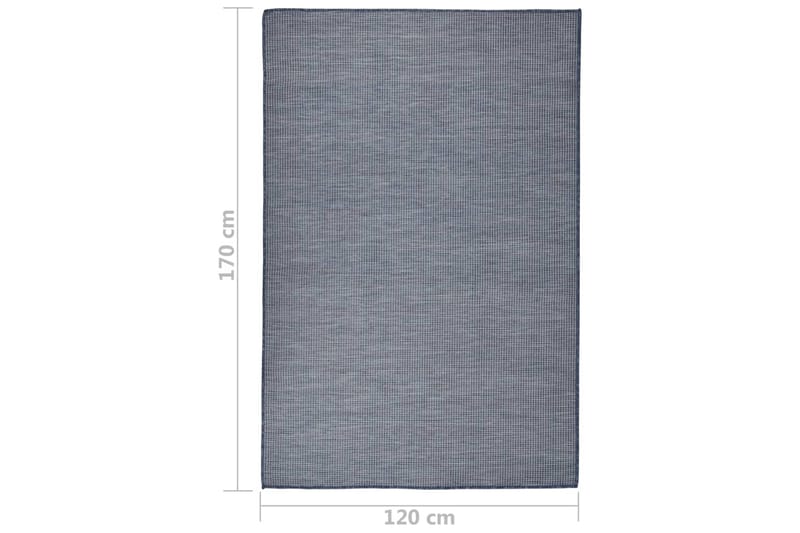 Utendørs flatvevd teppe 120x170 cm blå - Blå - Utendørstepper