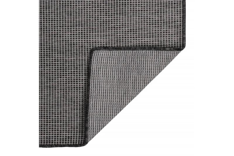 Utendørs flatvevd teppe 120x170 cm grå - Grå - Utendørstepper