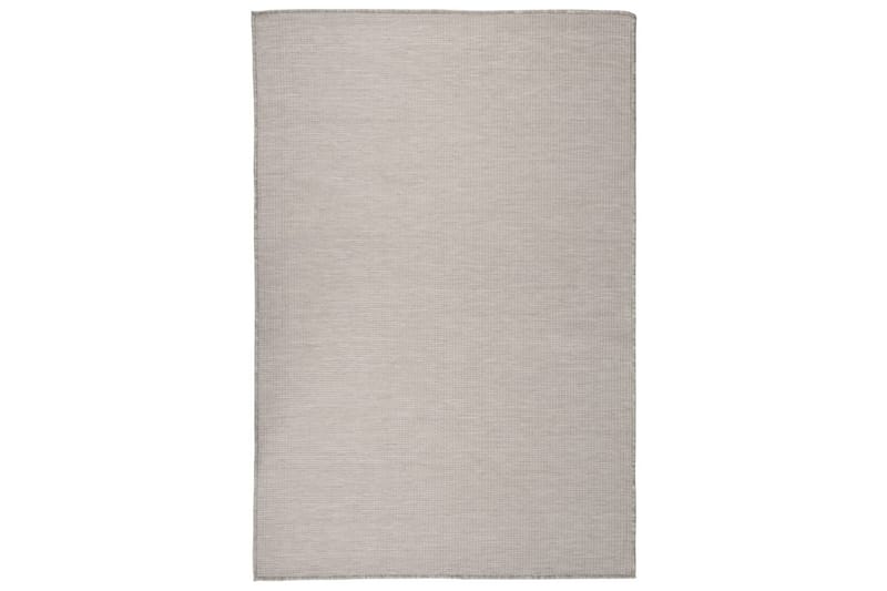 Utendørs flatvevd teppe 120x170 cm gråbrun - Taupe - Utendørstepper