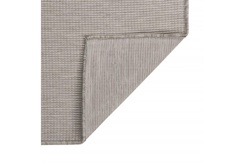 Utendørs flatvevd teppe 120x170 cm gråbrun - Taupe - Utendørstepper