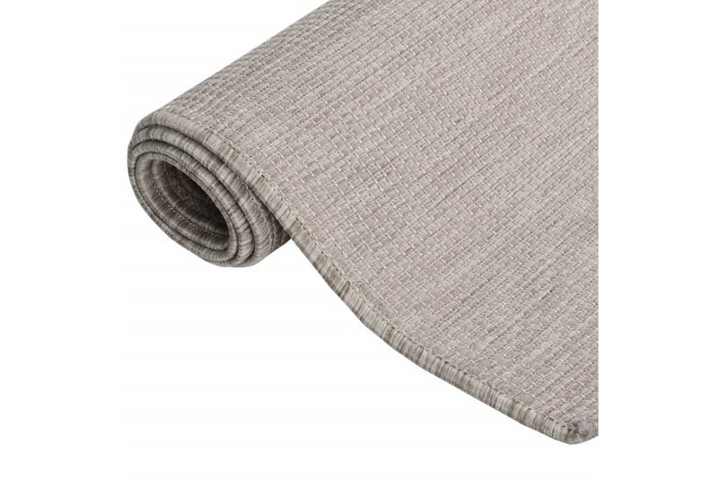 Utendørs flatvevd teppe 120x170 cm gråbrun - Taupe - Utendørstepper