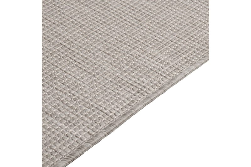 Utendørs flatvevd teppe 120x170 cm gråbrun - Taupe - Utendørstepper