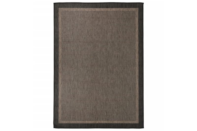 Utendørs flatvevd teppe 120x170 cm mørkebrun - Brun - Utendørstepper