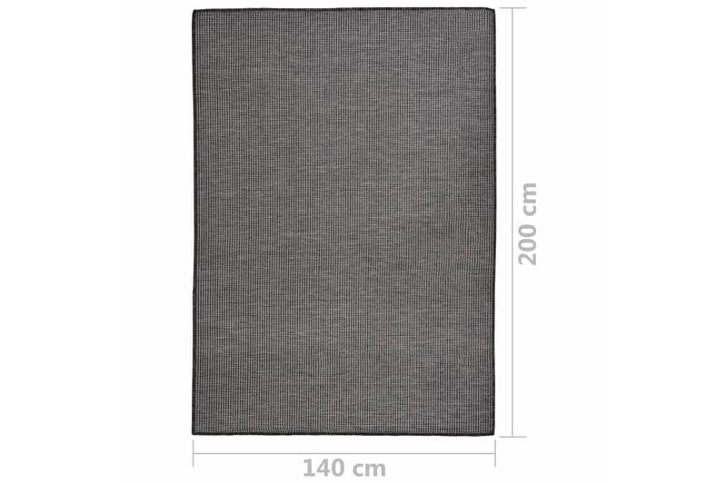 Utendørs flatvevd teppe 140x200 cm grå - Grå - Utendørstepper