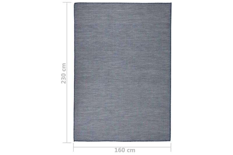 Utendørs flatvevd teppe 160x230 cm blå - Blå - Utendørstepper