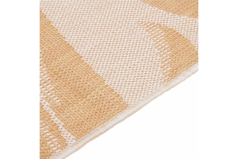 Utendørs flatvevd teppe 160x230 cm bladmønster - Gul - Tekstiler - Tepper & Matter - Utendørstepper